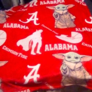 Alabama Yoda throw blanket
